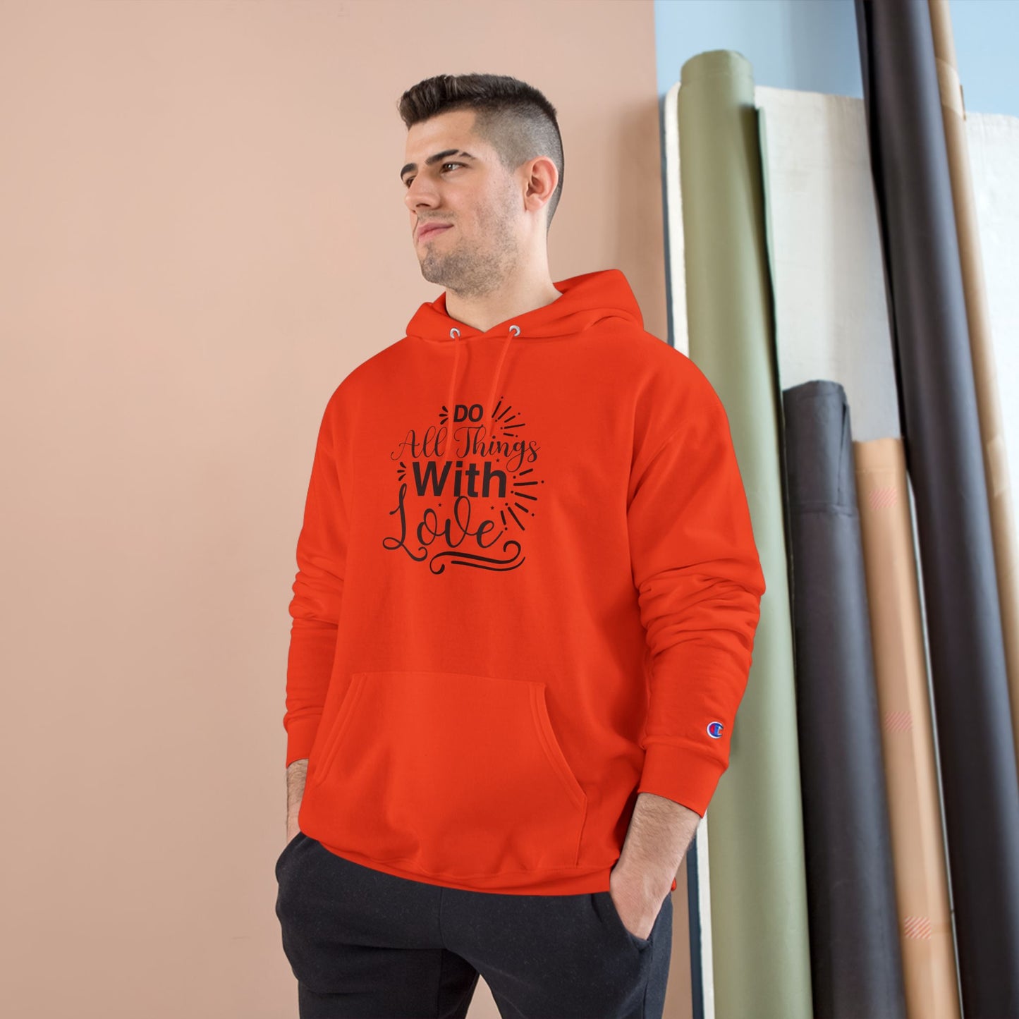 Love Champion Hoodie, Inspirational Sweatshirt, Motivational Pullover, Cozy Jumper, Positive Vibes Clothing