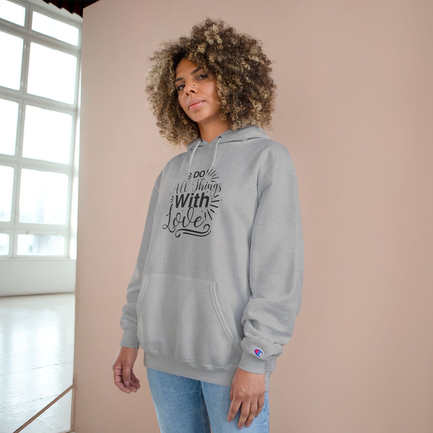 Love Champion Hoodie, Inspirational Sweatshirt, Motivational Pullover, Cozy Jumper, Positive Vibes Clothing