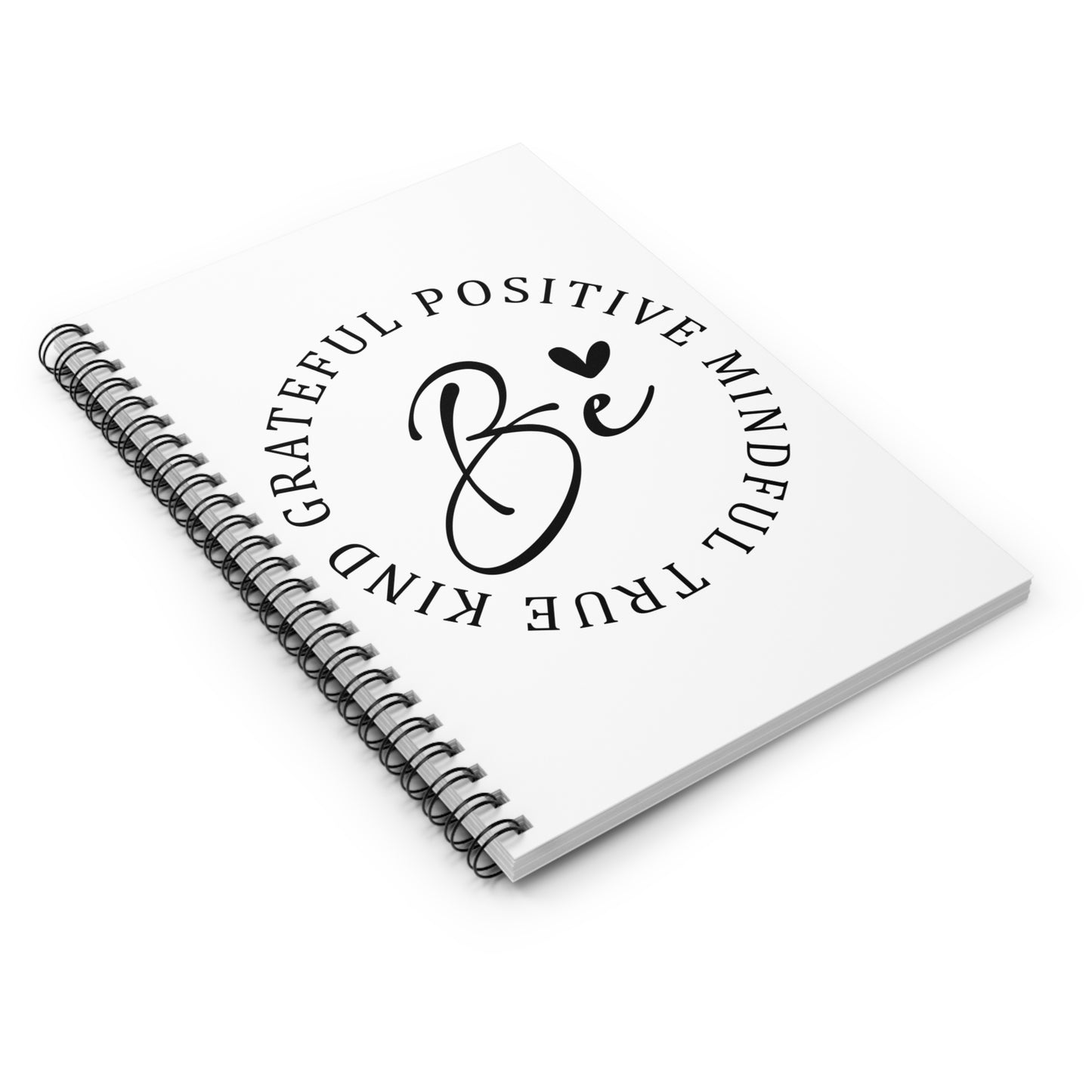 Be Positive Spiral Notebook, Grateful Mindfulness Journal, Motivational School Supplies, Inspirational Gift, Affirmation Notebook