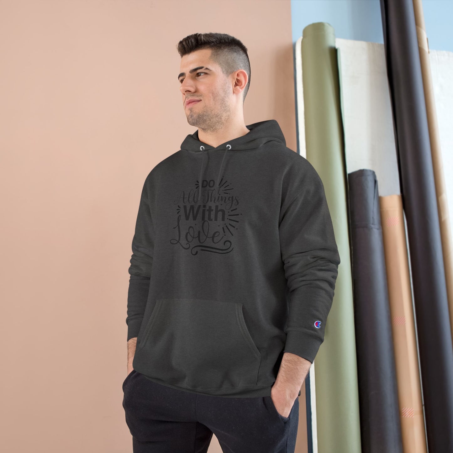 Love Champion Hoodie, Inspirational Sweatshirt, Motivational Pullover, Cozy Jumper, Positive Vibes Clothing