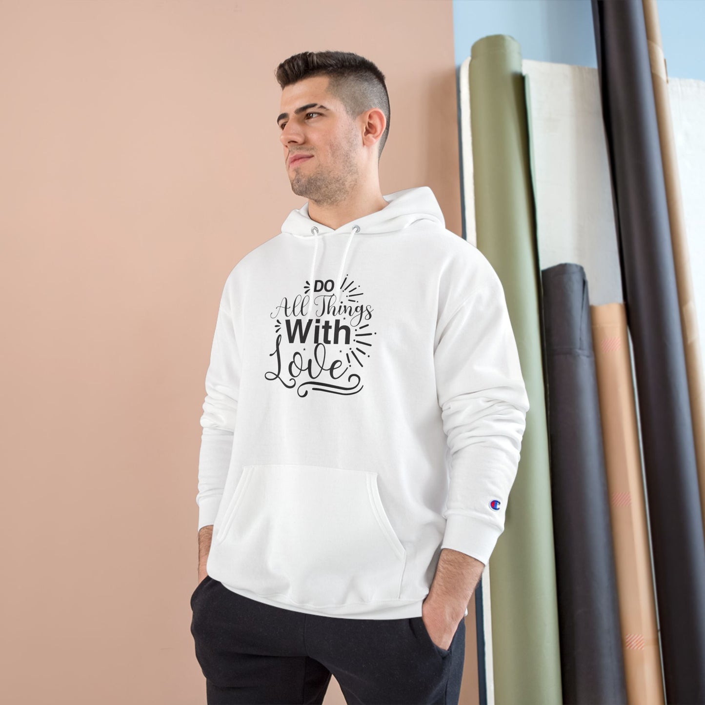 Love Champion Hoodie, Inspirational Sweatshirt, Motivational Pullover, Cozy Jumper, Positive Vibes Clothing