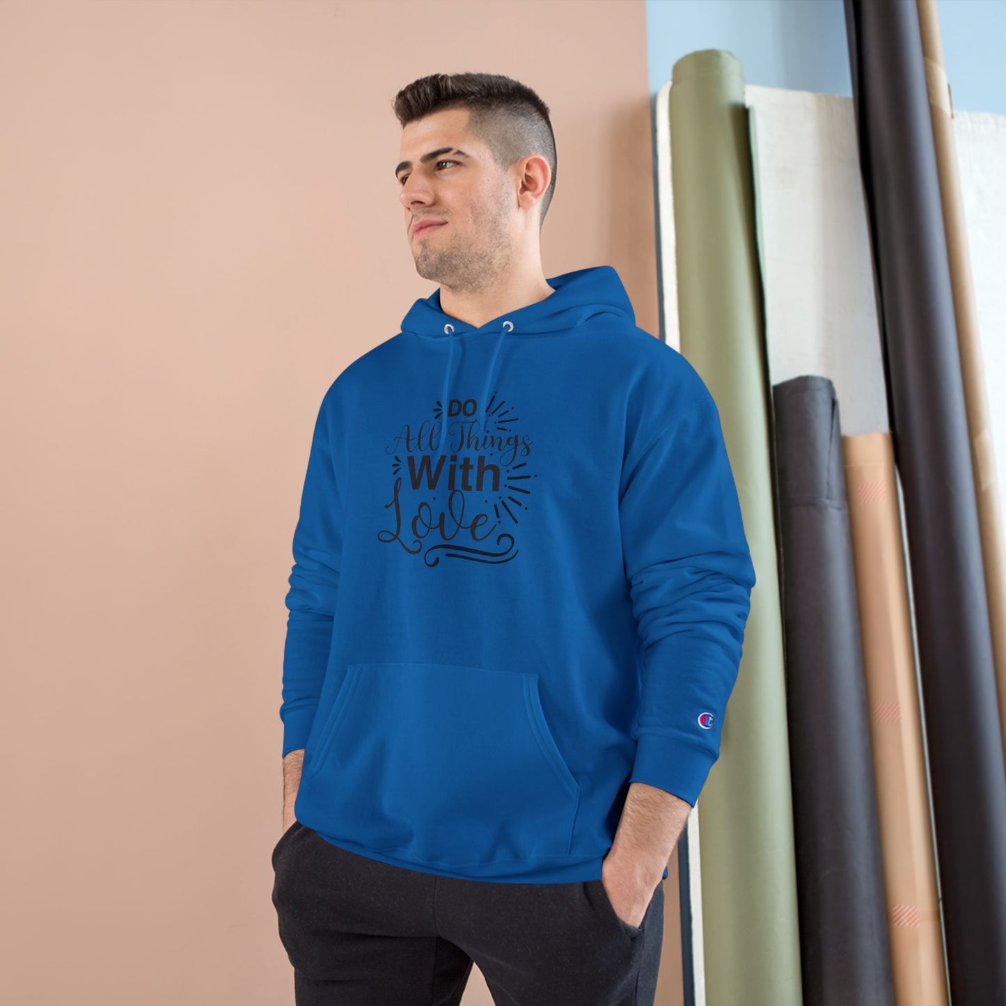 Love Champion Hoodie, Inspirational Sweatshirt, Motivational Pullover, Cozy Jumper, Positive Vibes Clothing