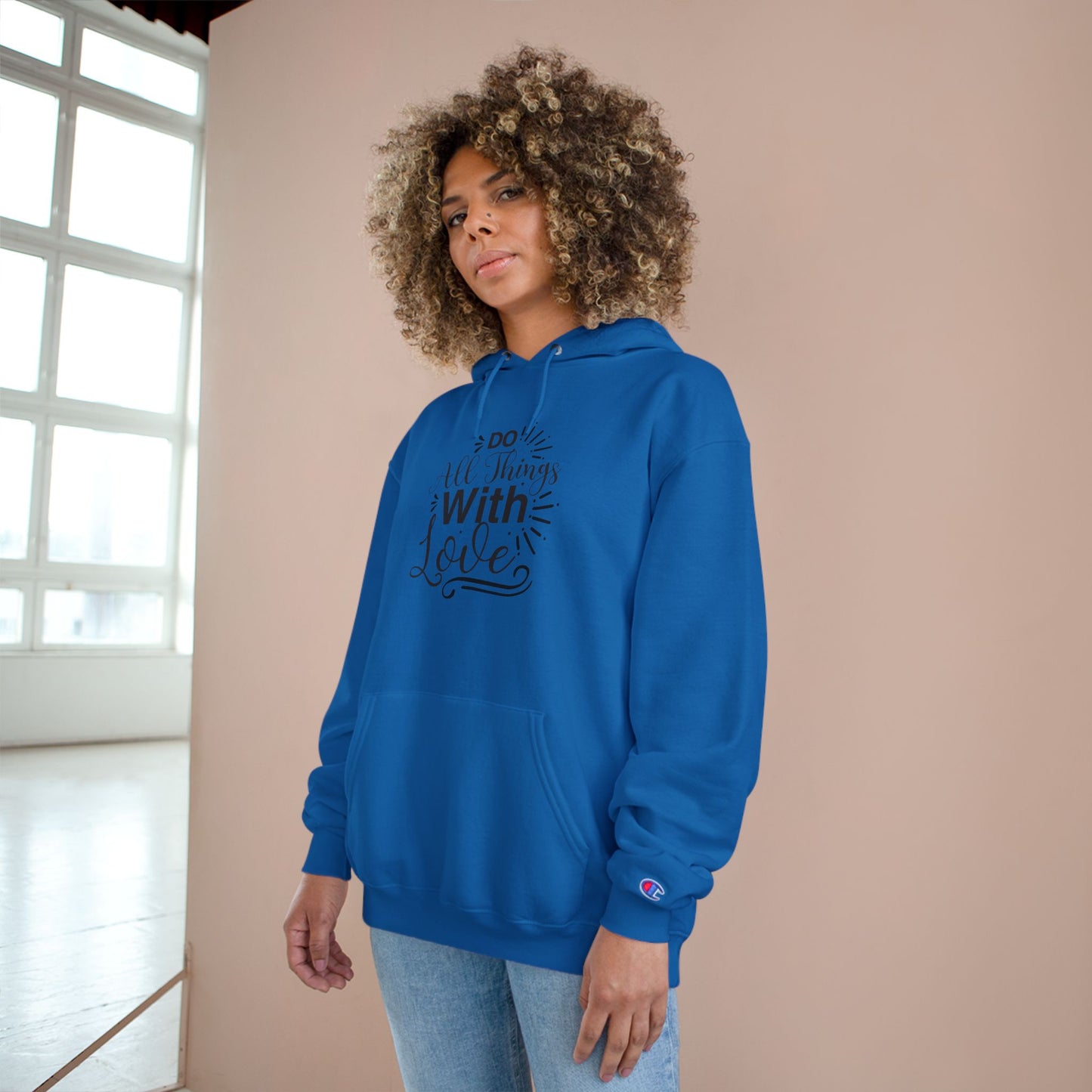 Love Champion Hoodie, Inspirational Sweatshirt, Motivational Pullover, Cozy Jumper, Positive Vibes Clothing