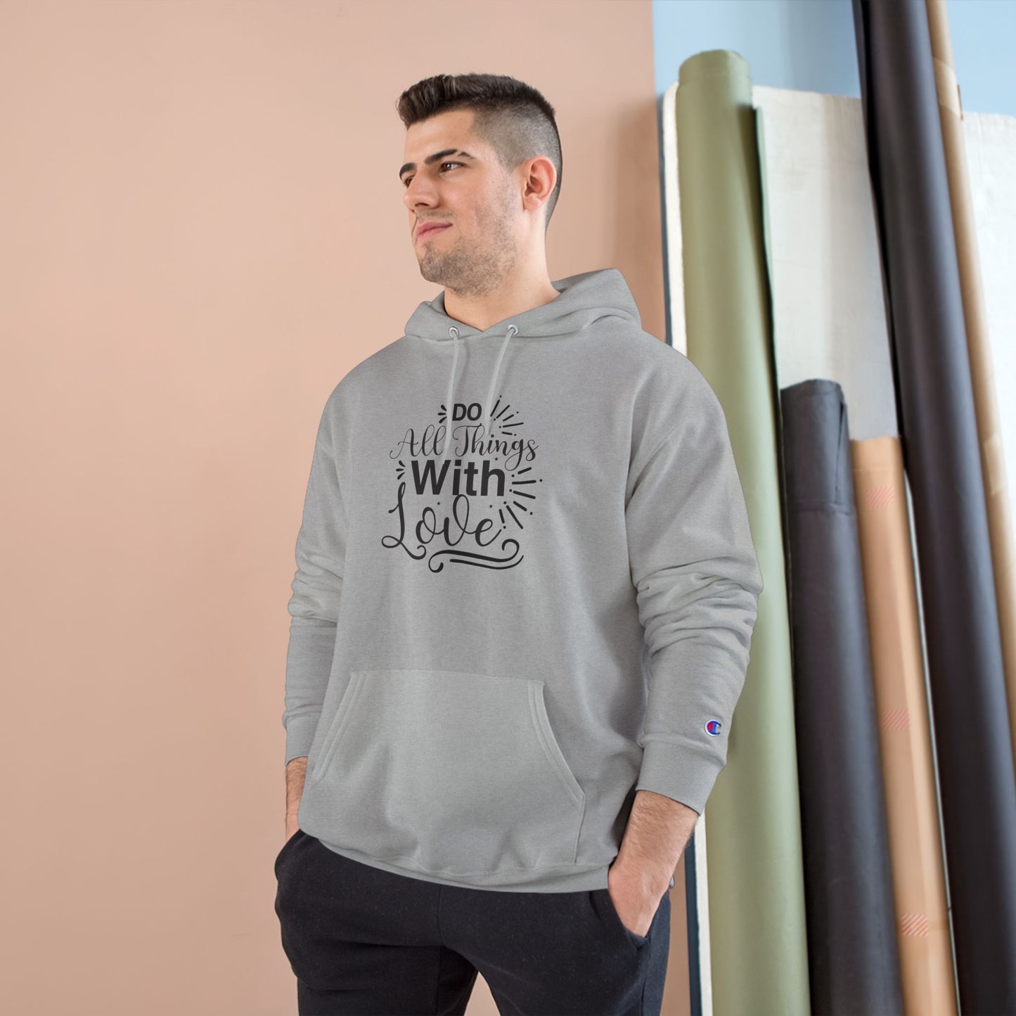 Love Champion Hoodie, Inspirational Sweatshirt, Motivational Pullover, Cozy Jumper, Positive Vibes Clothing
