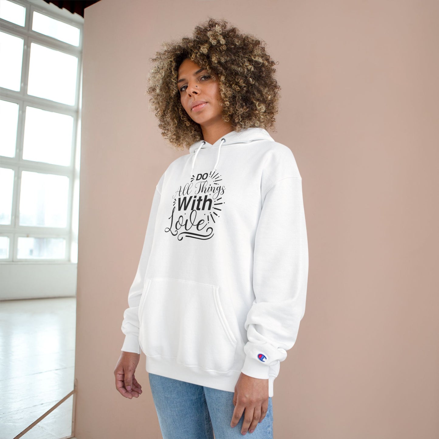 Love Champion Hoodie, Inspirational Sweatshirt, Motivational Pullover, Cozy Jumper, Positive Vibes Clothing