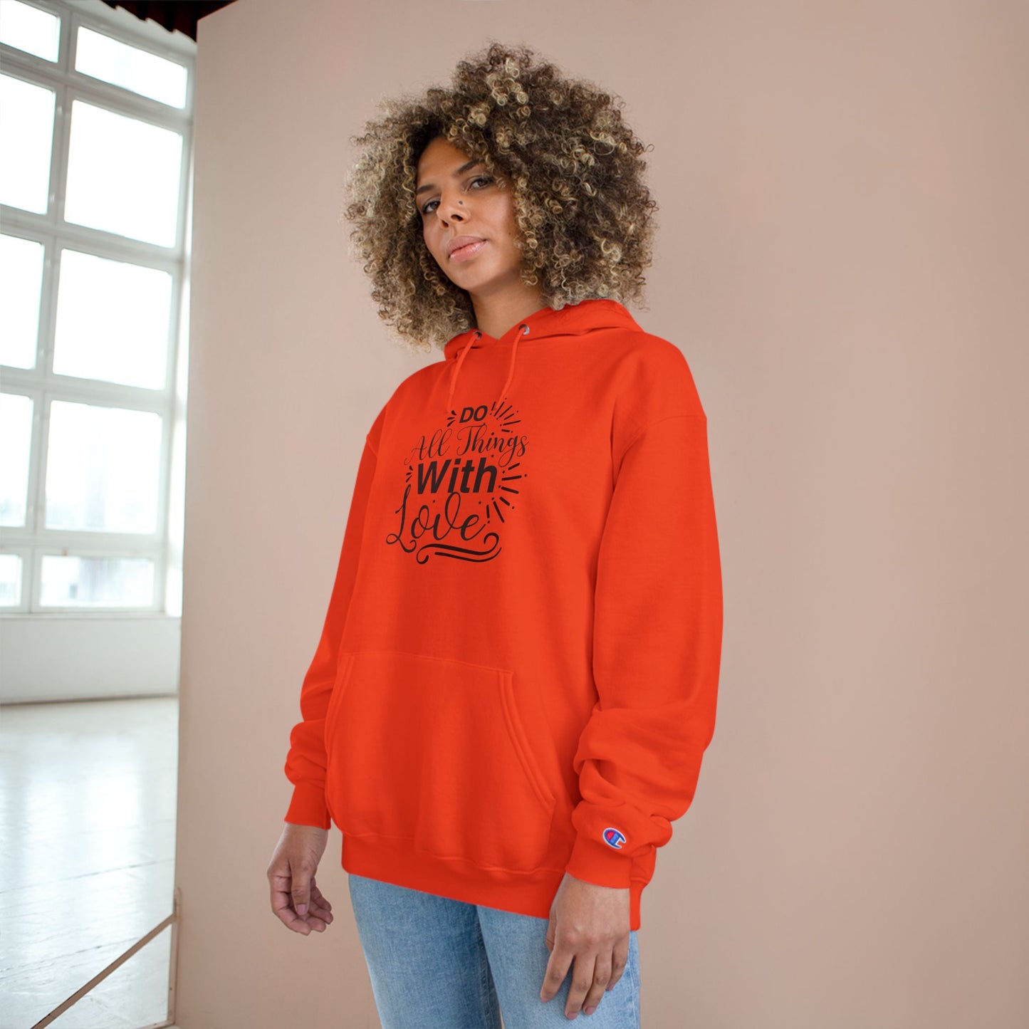 Love Champion Hoodie, Inspirational Sweatshirt, Motivational Pullover, Cozy Jumper, Positive Vibes Clothing